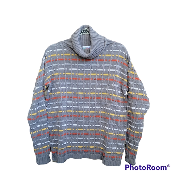 Cotton Country Neutral Fall Turtleneck Sweater - Picture 1 of 7